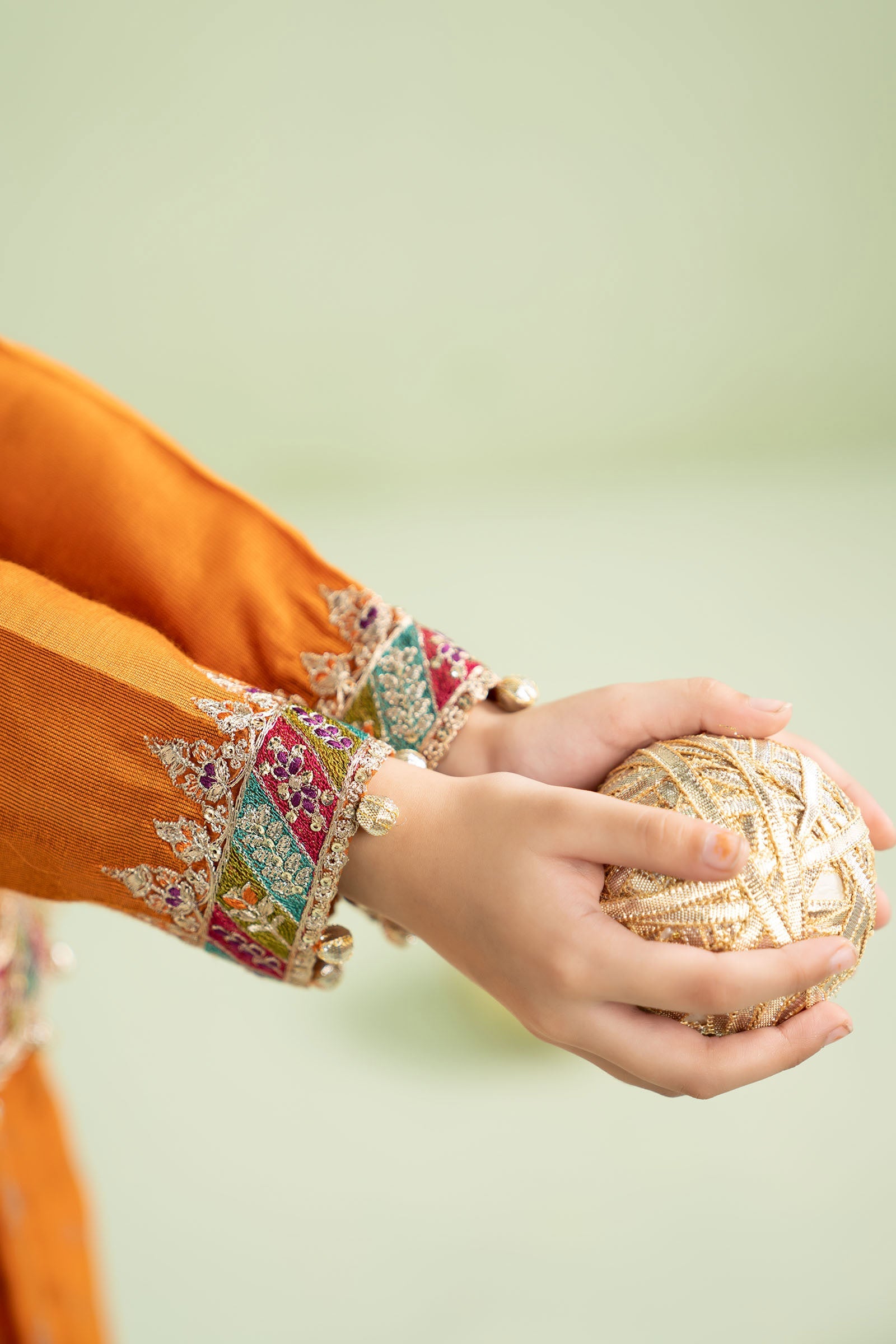 3 Piece Embroidered Silk Net Suit - Kids Clothing - available at Maria Faisal in UK and USA.