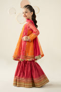 3 Piece Embroidered Organza Suit - Kids Clothing - available at Maria Faisal in UK and USA.