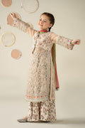 3 Piece Embroidered Organza Suit - Kids Clothing - available at Maria Faisal in UK and USA.