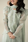 3 Piece Embroidered Organza Suit - Kids Clothing - available at Maria Faisal in UK and USA.