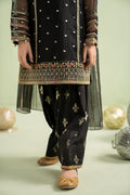 3 Piece Embroidered Lurex Organza Suit - Kids Clothing - available at Maria Faisal in UK and USA.