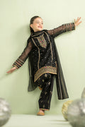3 Piece Embroidered Lurex Organza Suit - Kids Clothing - available at Maria Faisal in UK and USA.