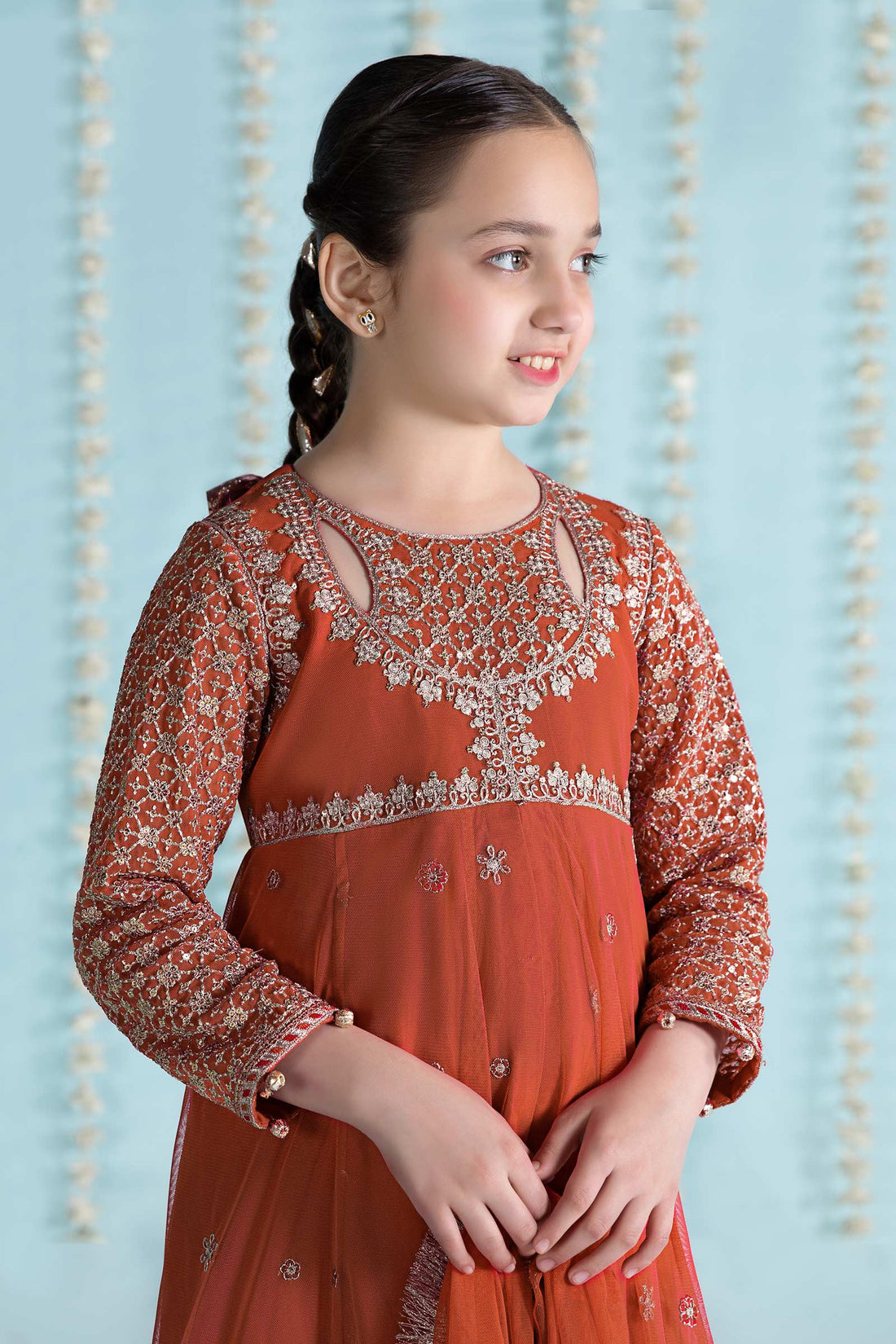 Maria B | 3 Piece Embroidered Net Suit | MKS-EA24-02 - by - Libasekhas UK - Registered Vendor of : Maria B - 100% Original Designer Dresss