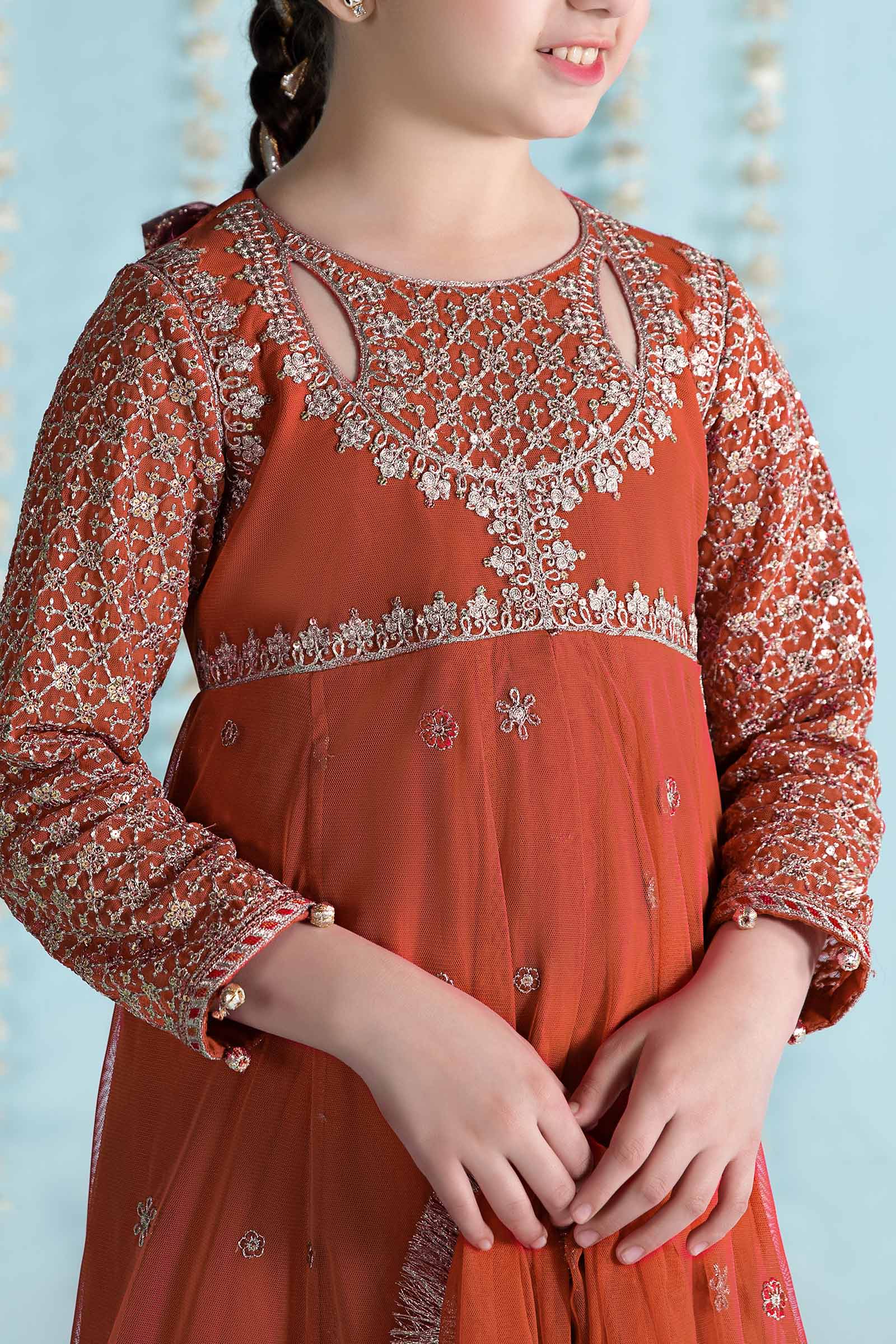 Maria B | 3 Piece Embroidered Net Suit | MKS-EA24-02 - by - Libasekhas UK - Registered Vendor of : Maria B - 100% Original Designer Dresss