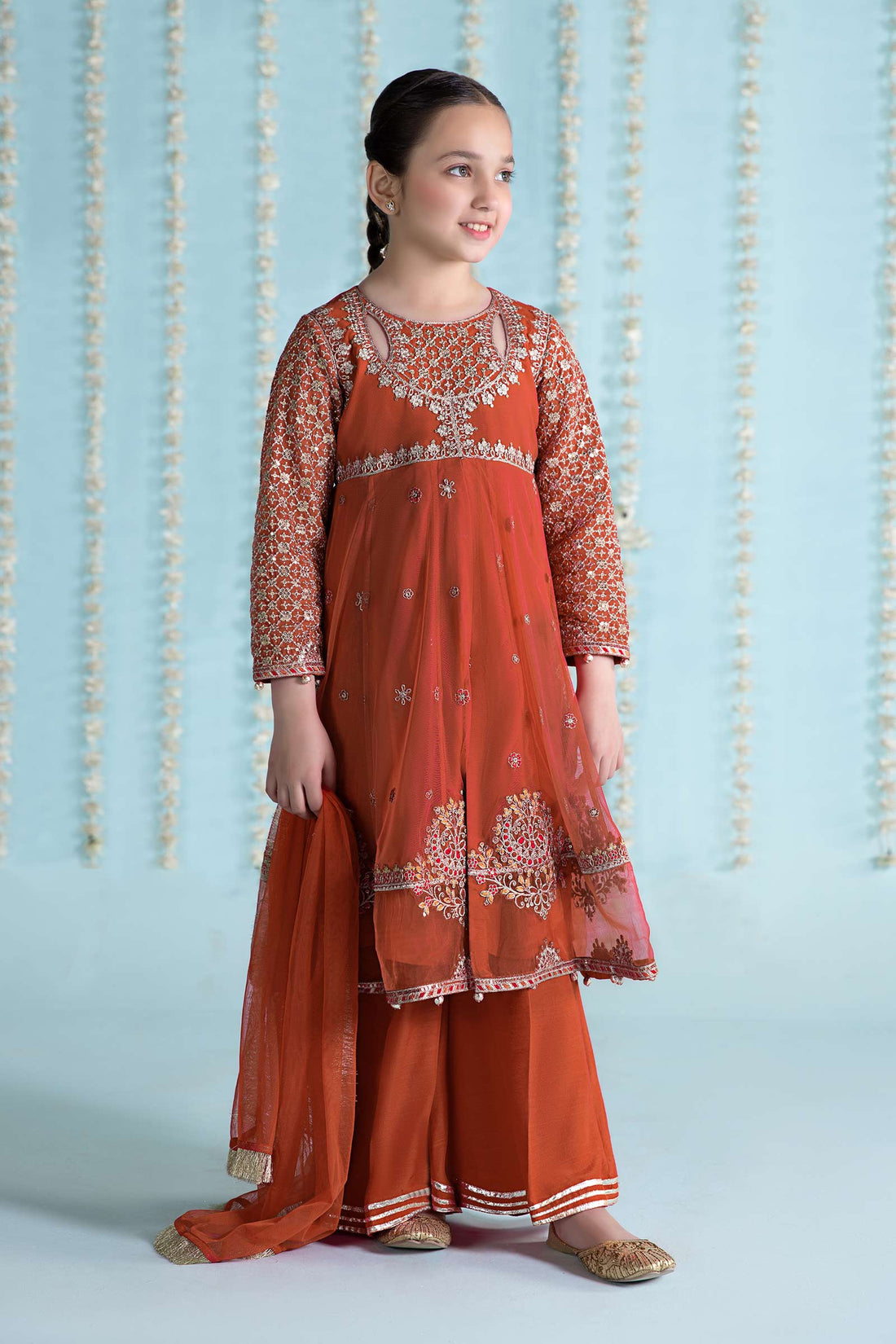 Maria B | 3 Piece Embroidered Net Suit | MKS-EA24-02 - by - Libasekhas UK - Registered Vendor of : Maria B - 100% Original Designer Dresss