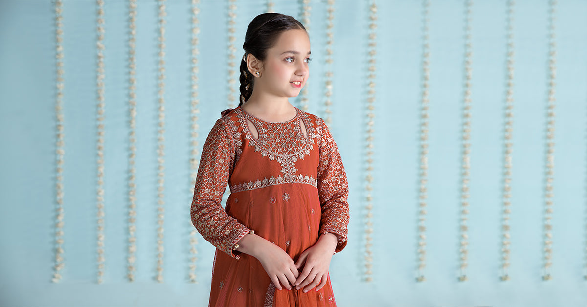 Maria B | 3 Piece Embroidered Net Suit | MKS-EA24-02 - by - Libasekhas UK - Registered Vendor of : Maria B - 100% Original Designer Dresss