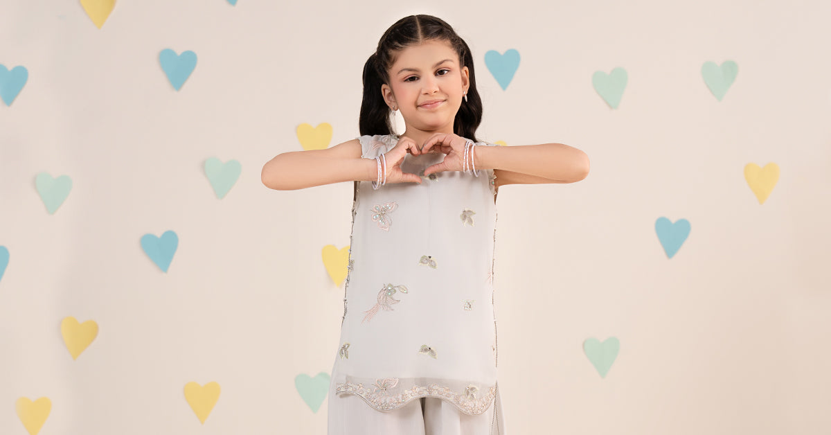 kids-clothes-mks-ea26-01-aqua by Maria B Kids - Designer Dress  - Type : KidsClothes - Available at Libasekhas UK - 100% Original 