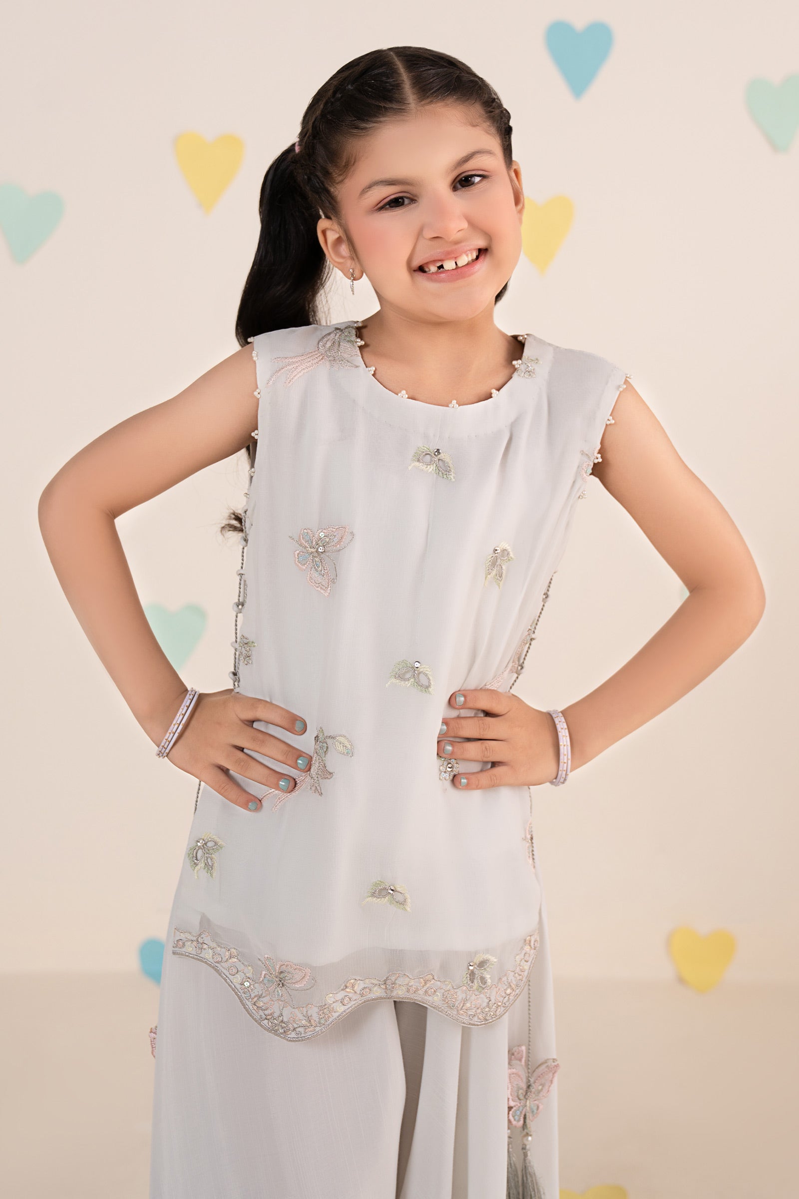 kids-clothes-mks-ea26-01-aqua by Maria B Kids - Designer Dress  - Type : KidsClothes - Available at Libasekhas UK - 100% Original 