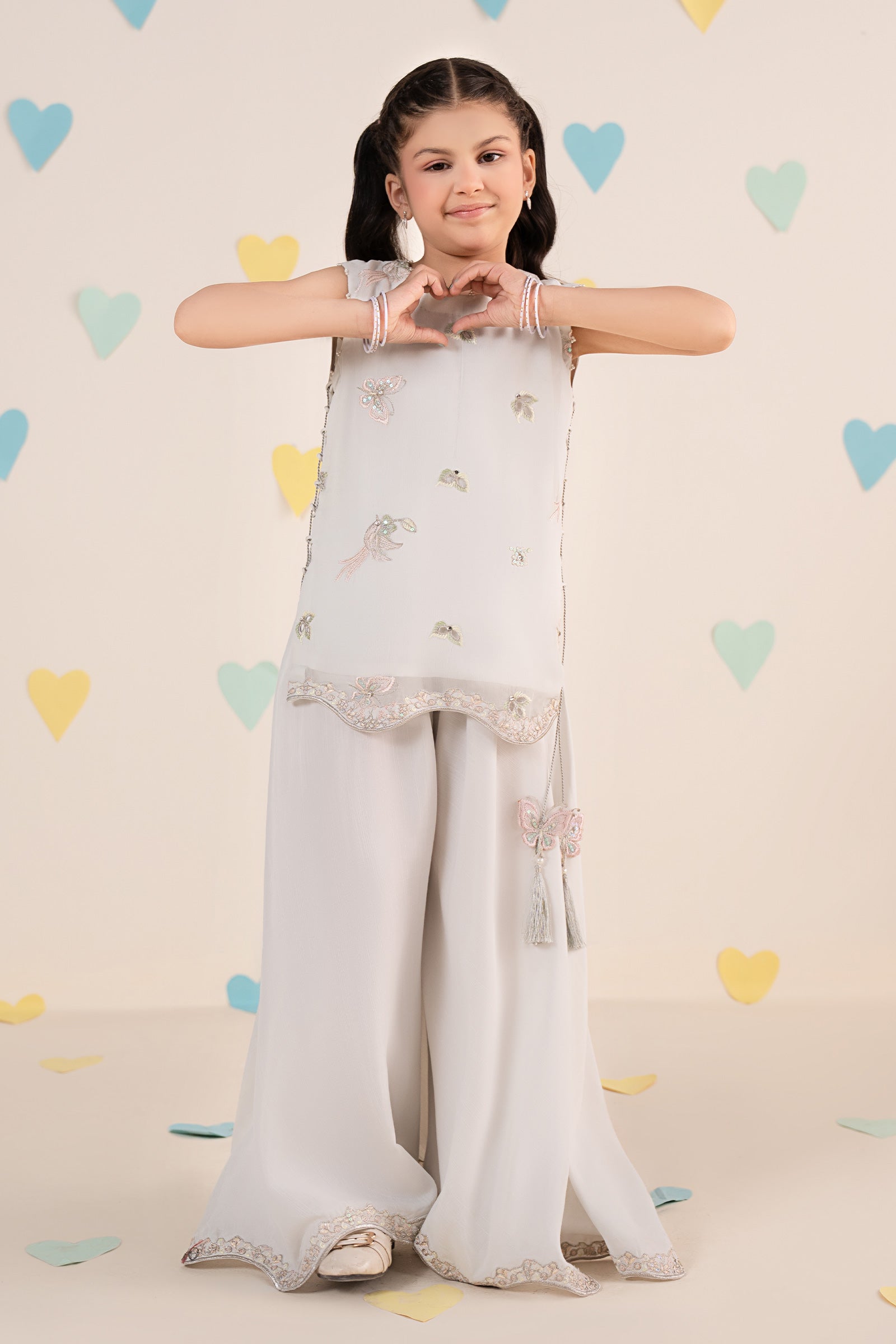 kids-clothes-mks-ea26-01-aqua by Maria B Kids - Designer Dress  - Type : KidsClothes - Available at Libasekhas UK - 100% Original 