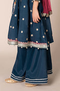 Maria B | 3 Piece Embroidered Raw Silk Suit | MKS-EF25-07 - by - Libasekhas UK - Registered Vendor of : Maria B - 100% Original Designer Dresss