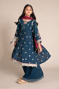 Maria B | 3 Piece Embroidered Raw Silk Suit | MKS-EF25-07 - by - Libasekhas UK - Registered Vendor of : Maria B - 100% Original Designer Dresss