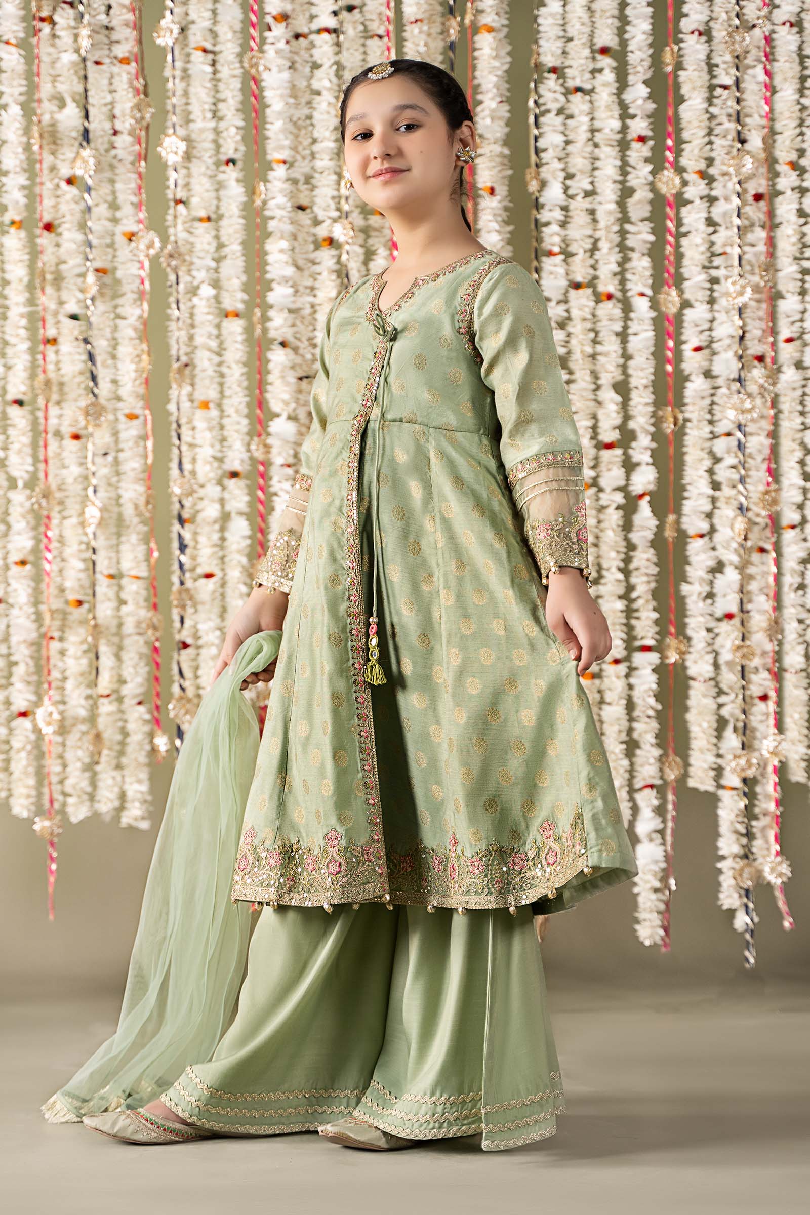 Maria B | 3 Piece Embroidered Cotton Lurex Suit | MKS-EF25-12 - by - Libasekhas UK - Registered Vendor of : Maria B - 100% Original Designer Dresss