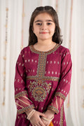 Maria B | 3 Piece Embroidered Raw Silk Suit | MKS-EF25-30 - by - Libasekhas UK - Registered Vendor of : Maria B - 100% Original Designer Dresss