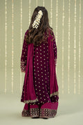 Maria B | 3 Piece Embroidered Velvet Suit | MKS-W24-38 - by - Libasekhas UK - Registered Vendor of : Maria B - 100% Original Designer Dresss