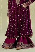 Maria B | 3 Piece Embroidered Velvet Suit | MKS-W24-38 - by - Libasekhas UK - Registered Vendor of : Maria B - 100% Original Designer Dresss