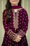 Maria B | 3 Piece Embroidered Velvet Suit | MKS-W24-38 - by - Libasekhas UK - Registered Vendor of : Maria B - 100% Original Designer Dresss
