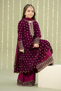 Maria B | 3 Piece Embroidered Velvet Suit | MKS-W24-38 - by - Libasekhas UK - Registered Vendor of : Maria B - 100% Original Designer Dresss