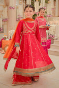 Maria B | 3 Piece Embroidered Raw Silk Suit | MKS-W24-02 - by - Libasekhas UK - Registered Vendor of : Maria B - 100% Original Designer Dresss