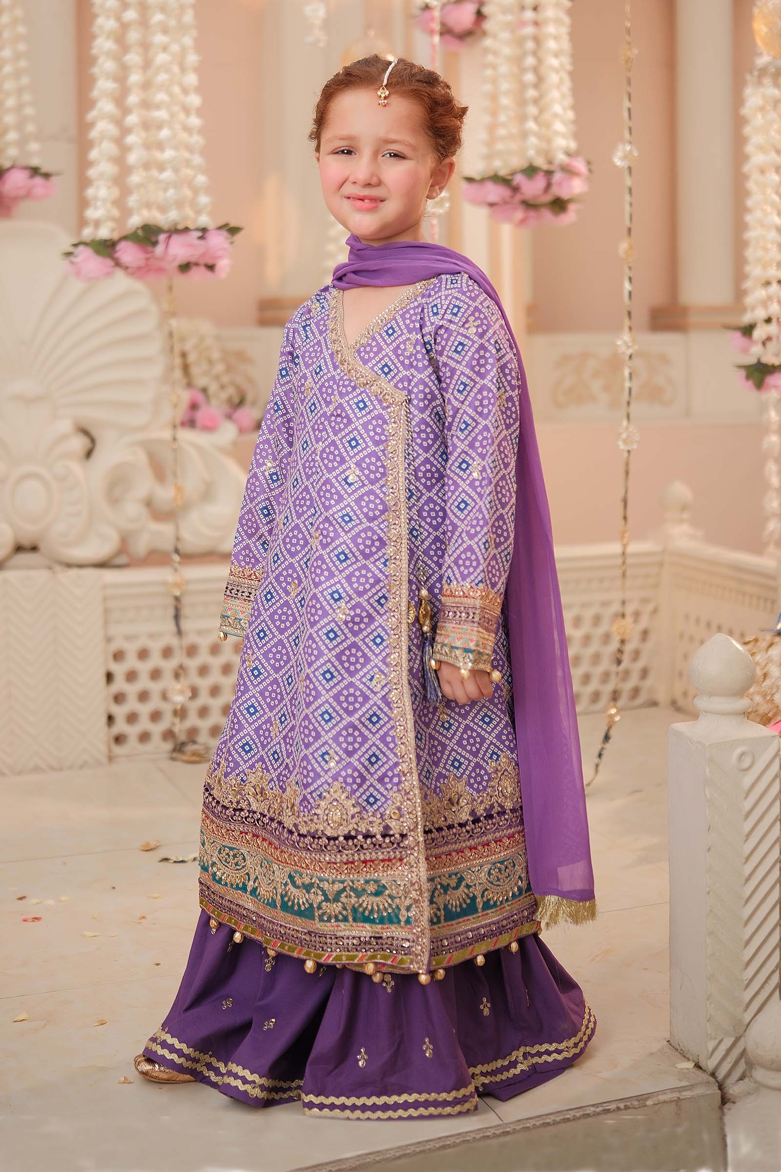 Maria B | 3 Piece Embroidered Raw Silk Suit | MKS-W24-20 - by - Libasekhas UK - Registered Vendor of : Maria B - 100% Original Designer Dresss