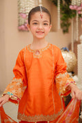 Maria B | 3 Piece Embroidered Raw Silk Suit | MKS-W24-31 - by - Libasekhas UK - Registered Vendor of : Maria B - 100% Original Designer Dresss
