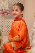 Maria B | 3 Piece Embroidered Raw Silk Suit | MKS-W24-31 - by - Libasekhas UK - Registered Vendor of : Maria B - 100% Original Designer Dresss