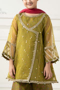 3 Piece Embroidered Poly Organza Suit - Kids Clothing - available at Maria Faisal in UK and USA.