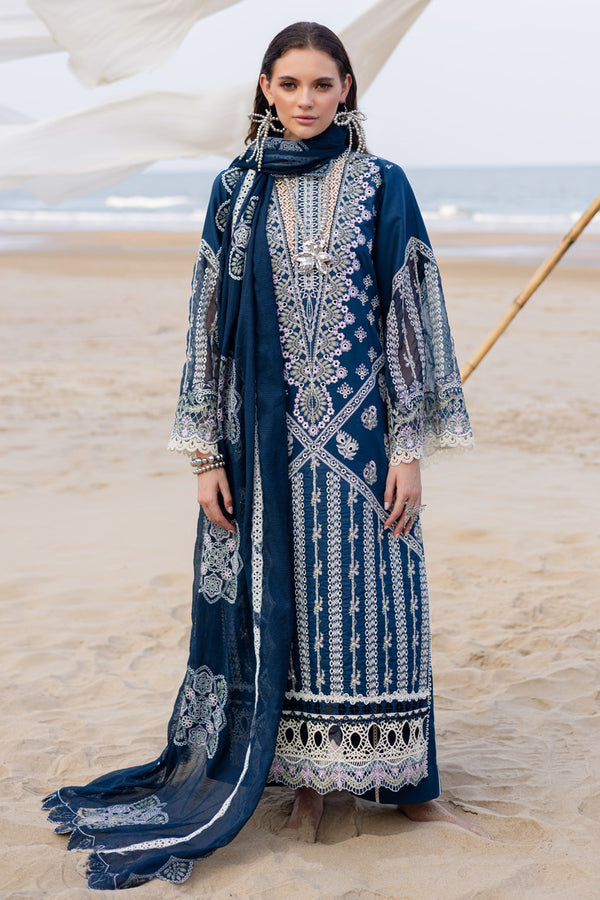 Marjjan | Mavi Lawn | MLL-19 A (TEAL BLUE) - by Libasekhas UK - Registered Vendor of : Marjjan - 100% Original Designer Dress