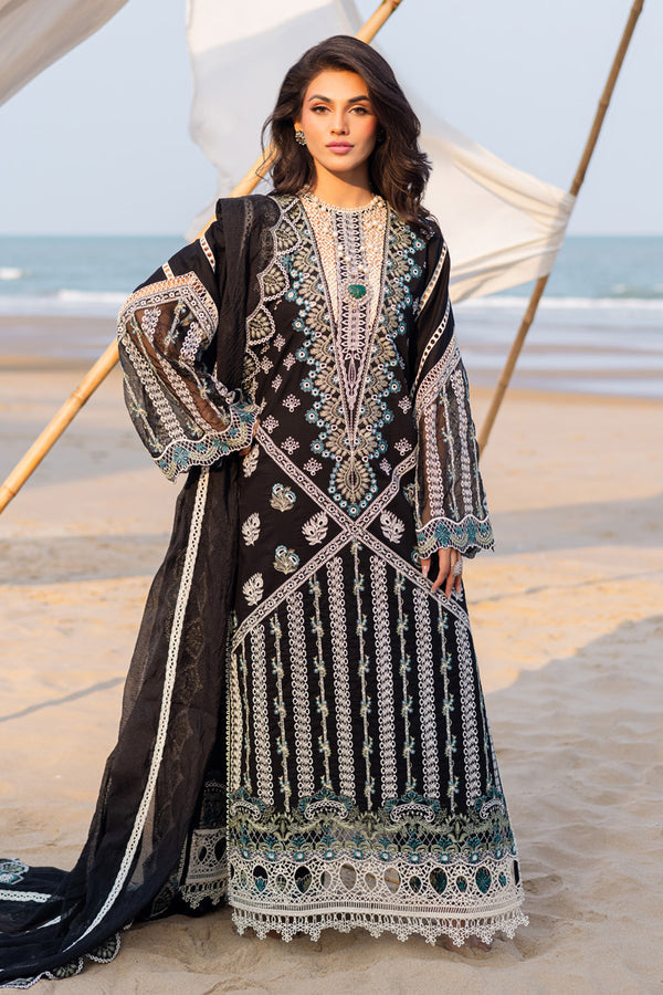 Marjjan | Mavi Lawn | MLL-19 B (BLACK) - by Libasekhas UK - Registered Vendor of : Marjjan - 100% Original Designer Dress