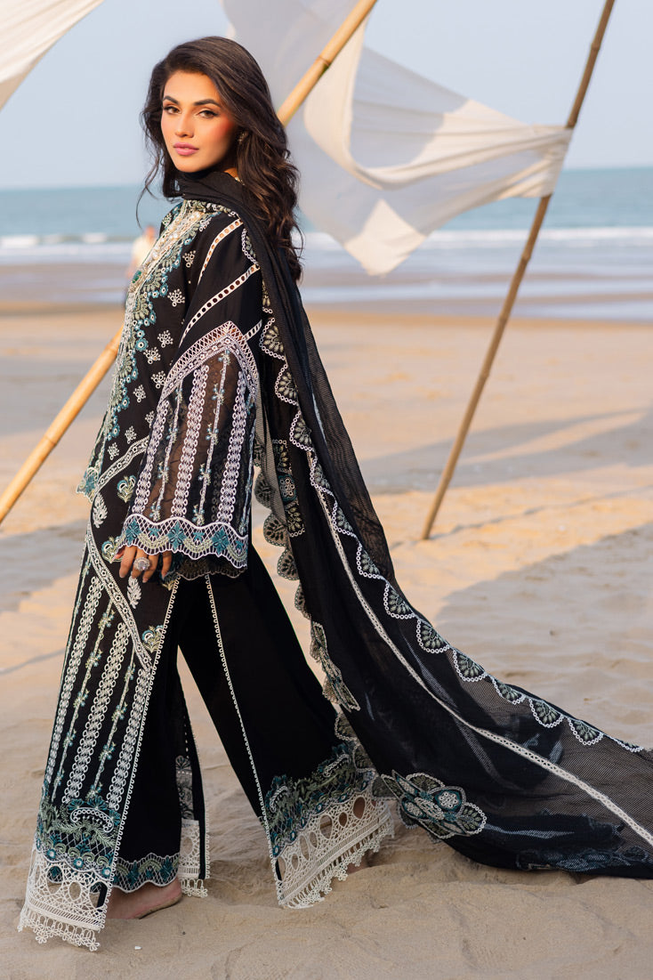 Marjjan | Mavi Lawn | MLL-19 B (BLACK) - by Libasekhas UK - Registered Vendor of : Marjjan - 100% Original Designer Dress