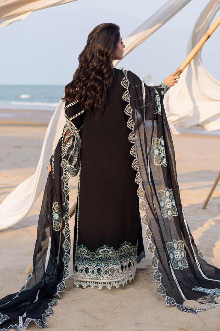 Marjjan | Mavi Lawn | MLL-19 B (BLACK) - by Libasekhas UK - Registered Vendor of : Marjjan - 100% Original Designer Dress
