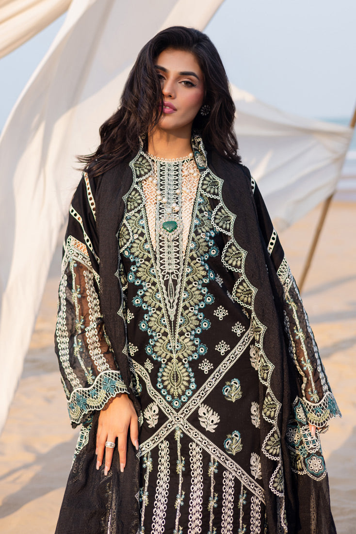 Marjjan | Mavi Lawn | MLL-19 B (BLACK) - by Libasekhas UK - Registered Vendor of : Marjjan - 100% Original Designer Dress