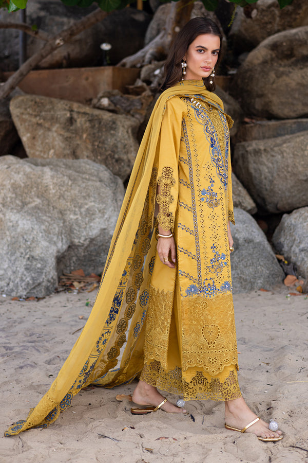 Marjjan | Mavi Lawn | MLL-23 B (MUSTARD) - by Libasekhas UK - Registered Vendor of : Marjjan - 100% Original Designer Dress