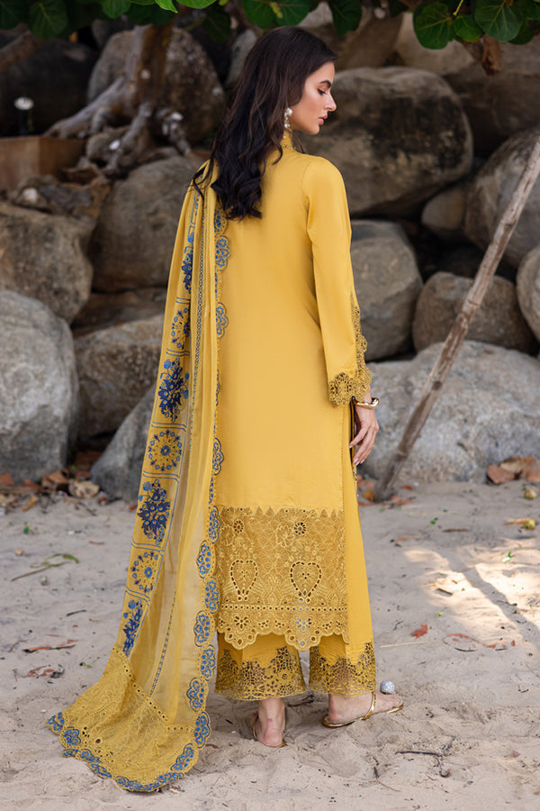 Marjjan | Mavi Lawn | MLL-23 B (MUSTARD) - by Libasekhas UK - Registered Vendor of : Marjjan - 100% Original Designer Dress