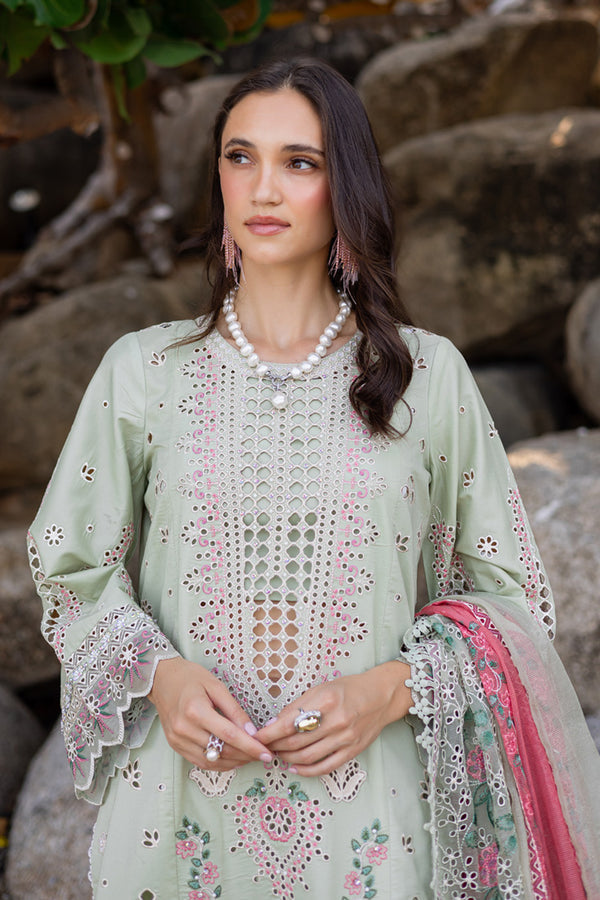 Marjjan | Mavi Lawn | MLL-24 B (PASTEL GREEN) - by Libasekhas UK - Registered Vendor of : Marjjan - 100% Original Designer Dress