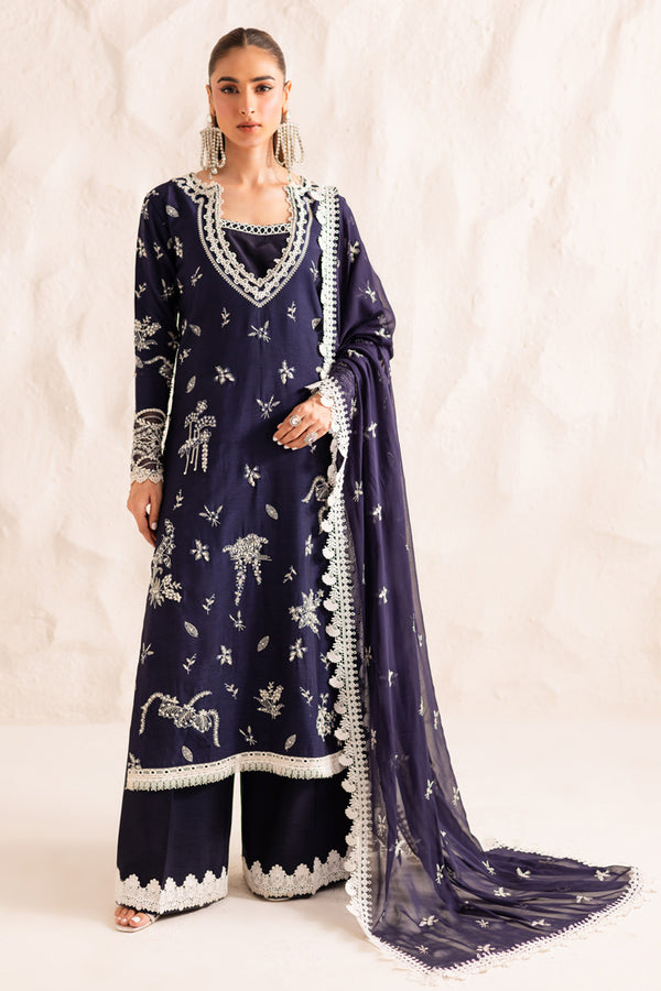 Marjjan | Elyna Lawn | IRINA MP-47 (NAVY BLUE) - by Libasekhas UK - Registered Vendor of : Marjjan - 100% Original Designer Dress