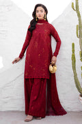 Marjjan | Elyna Lawn | SACRLET MP-48 (RED) - by Libasekhas UK - Registered Vendor of : Marjjan - 100% Original Designer Dress