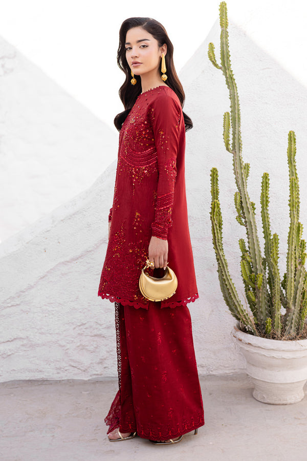 Marjjan | Elyna Lawn | SACRLET MP-48 (RED) - by Libasekhas UK - Registered Vendor of : Marjjan - 100% Original Designer Dress