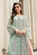 Maria B | Luxury Chiffon Collection | Mint Green - by - Libasekhas UK - Registered Vendor of : Maria B - 100% Original Designer Dresss