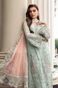 Maria B | Luxury Chiffon Collection | Mint Green - by - Libasekhas UK - Registered Vendor of : Maria B - 100% Original Designer Dresss