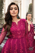 Maria B | Luxury Chiffon Collection | Magenta Pink - by - Libasekhas UK - Registered Vendor of : Maria B - 100% Original Designer Dresss