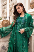 Maria B | Luxury Chiffon Collection | Emerald Green - by - Libasekhas UK - Registered Vendor of : Maria B - 100% Original Designer Dresss