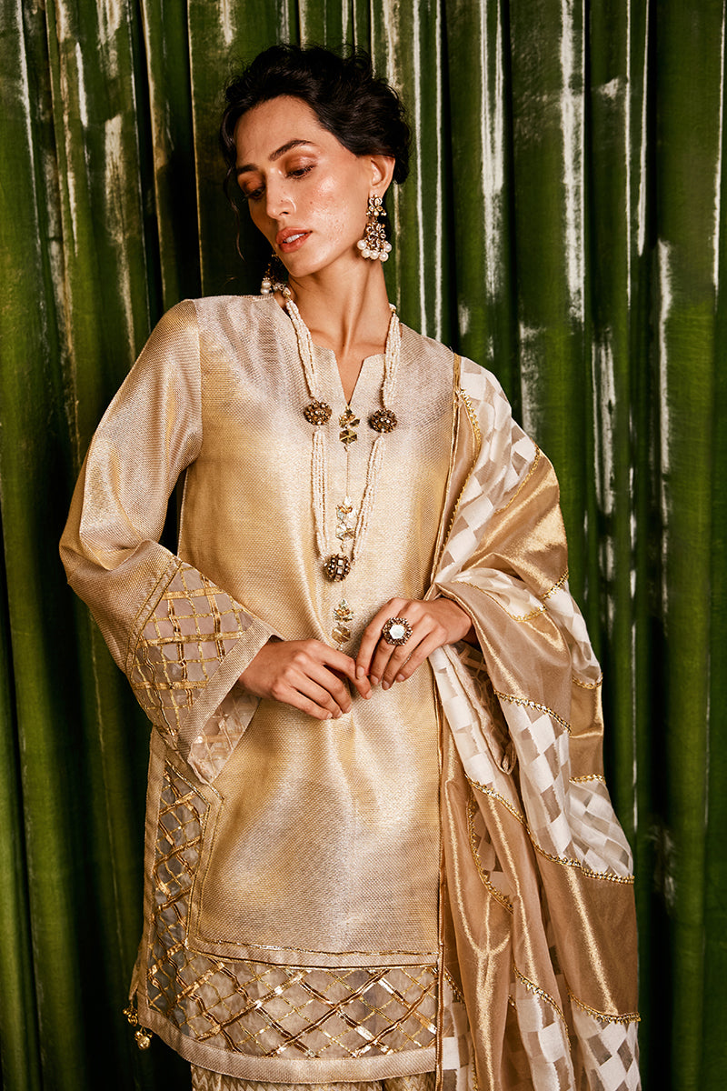 Mushq | Chandni Gota Love It | Basanti - by - Libasekhas UK - Registered Vendor of : Mushq - 100% Original Designer Dresss