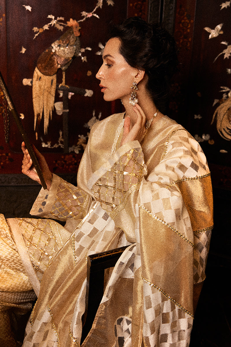 Mushq | Chandni Gota Love It | Basanti - by - Libasekhas UK - Registered Vendor of : Mushq - 100% Original Designer Dresss