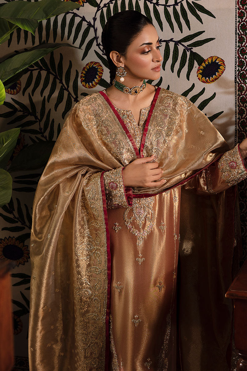 Mushq | Sunehri Lama Silk | Aleha - by Libasekhas UK - Registered Vendor of : Mushq - 100% Original Designer Dress