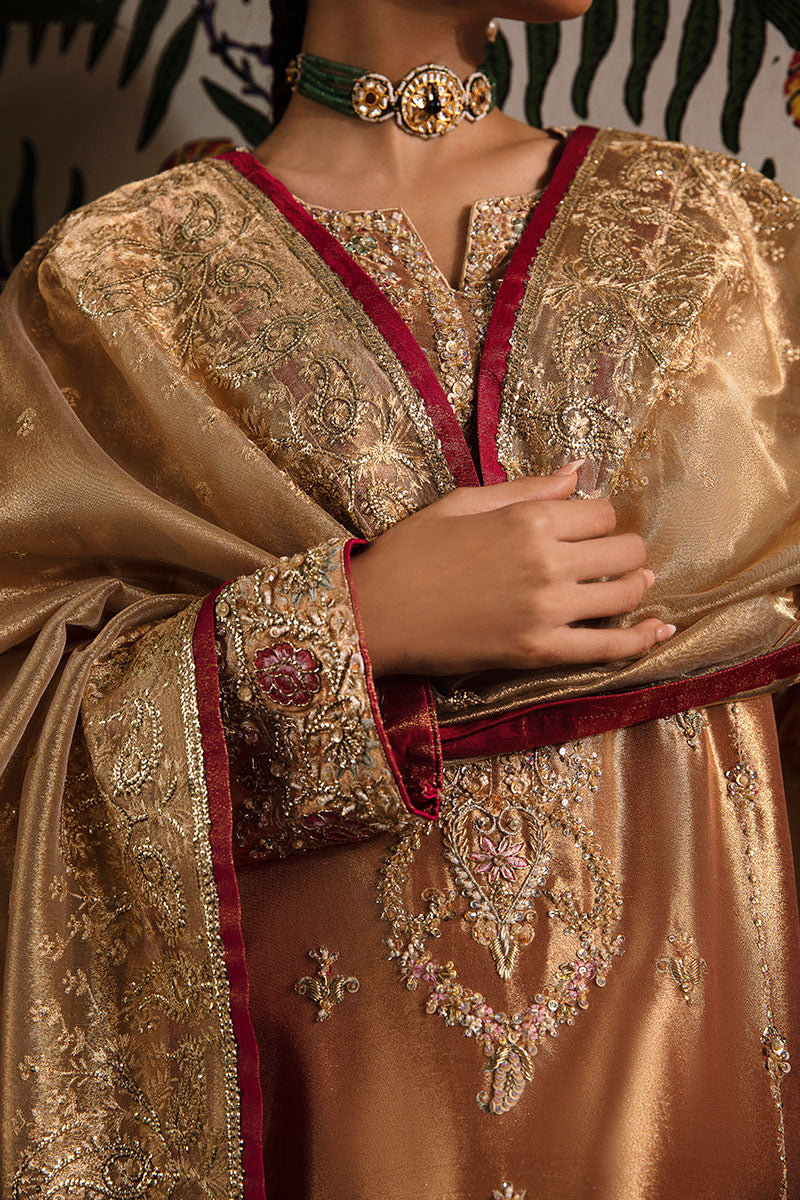 Mushq | Sunehri Lama Silk | Aleha - by Libasekhas UK - Registered Vendor of : Mushq - 100% Original Designer Dress