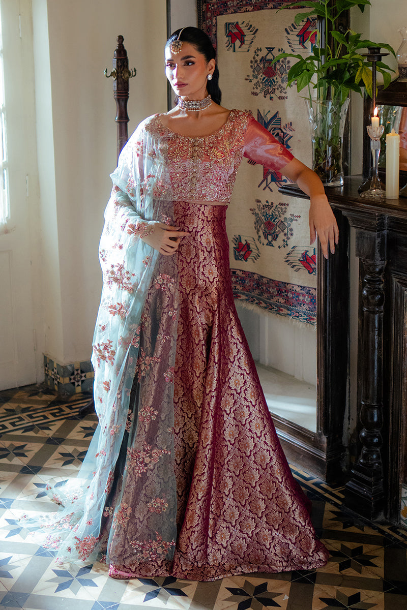 Mushq | Sunehri Resham Edit | RUSHNA - by - Libasekhas UK - Registered Vendor of : Mushq - 100% Original Designer Dresss