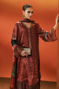 Maria B | Luxury Pret Pre Fall | MPS-EF26-08R1-Maroon - by Libasekhas UK - Registered Vendor of : Maria B - 100% Original Designer Dress