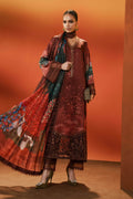Maria B | Luxury Pret Pre Fall | MPS-EF26-08R1-Maroon - by Libasekhas UK - Registered Vendor of : Maria B - 100% Original Designer Dress