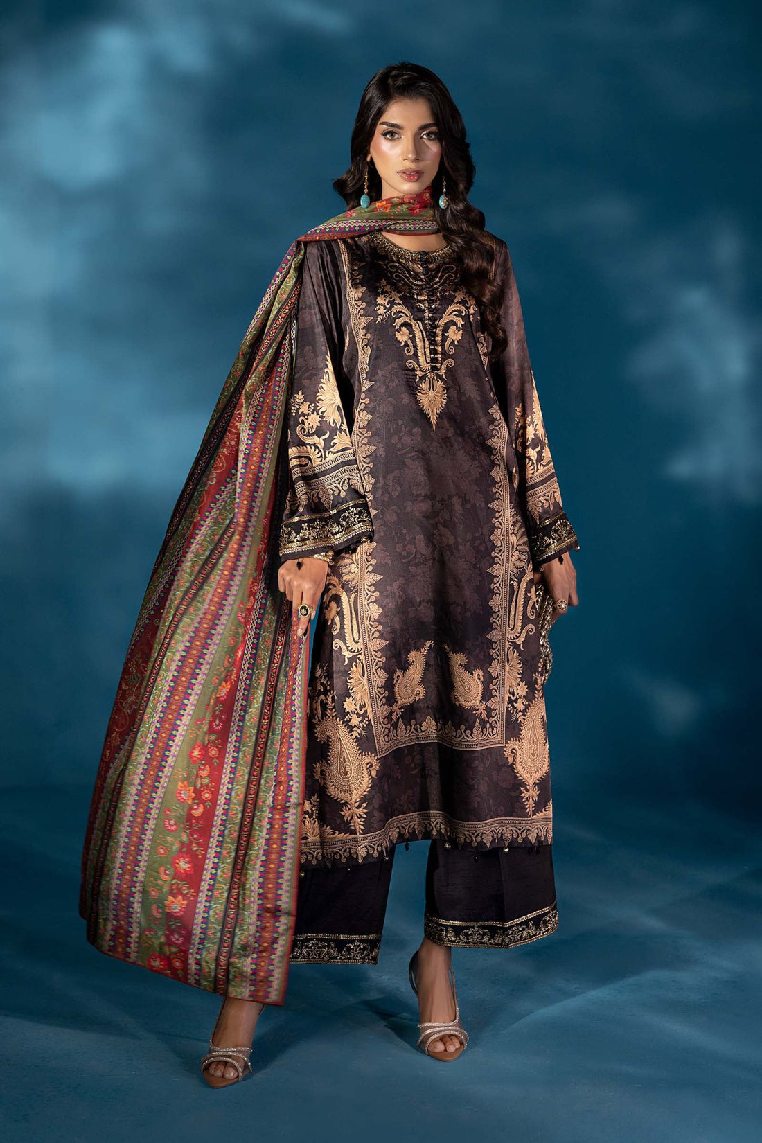 Maria B | Pre fall Dresses |  MPS-W25-02 K - by Libasekhas UK - Registered Vendor of : Maria B - 100% Original Designer Dress