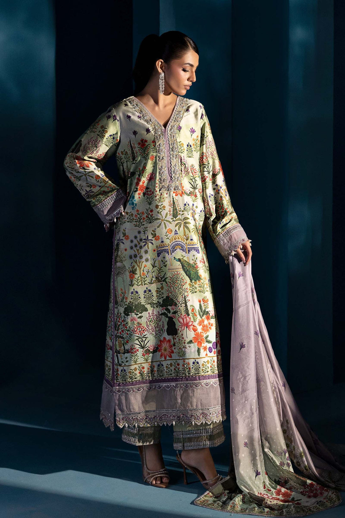 Maria B | Pre fall Dresses |  MPS-W25-06 G - by Libasekhas UK - Registered Vendor of : Maria B - 100% Original Designer Dress